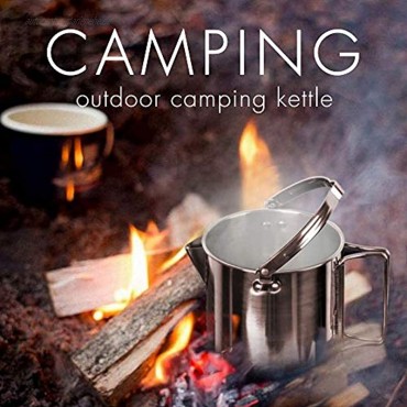 Senmubery Outdoor Camping Wasserkocher Stahl Kochkessel 1,2 l leicht kompakt Camping Topf für Wandern Rucksackreisen Picknick