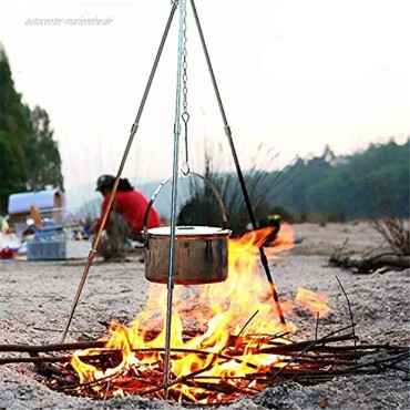 Camping Stativ Faltbare bewegliche Aufhänger hängend für Kochen im Freien Trocknen von Kleidung Schmorbraten Grillen im Freien Picknick Camping BBQ Kochen mit Aufbewahrungstasche