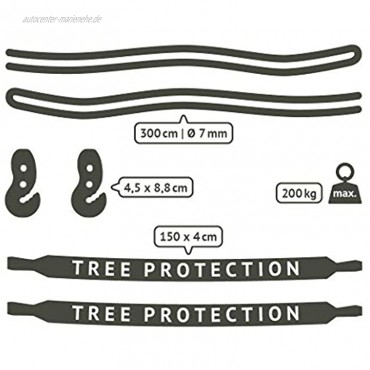LA SIESTA TreeMount Black Multi-Surface Befestigung für Hängematten