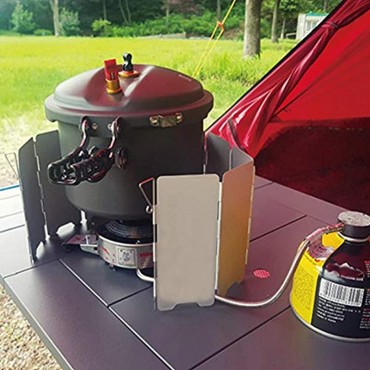 RuiXi Windschutz für Campingkocher tragbar faltbar mit Tragetasche Premium-Aluminium-Legierung für Camping Picknick Rucksackreisen Kochen