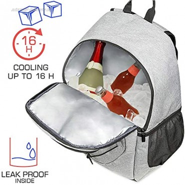 bomoe Kühlrucksack 25L Outdoor Rucksack mit 16h Kühlfunktion Strandrucksack mit vielen Taschen zum verstauen Kühltasche Rucksack isoliert Kühltaschenrucksack IceBreezer KR45