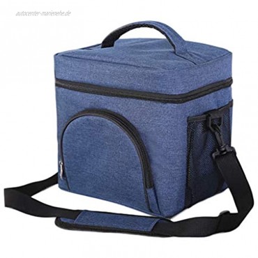 Kühltasche Groß Faltbar Isoliertasche Thermotasche Waschbar Picknicktasche Cooler Bag Lunchtasche Thermo Tasche Isoliert für Aufbewahrung von Wärme und Kälte Blau 20L H014ZJ