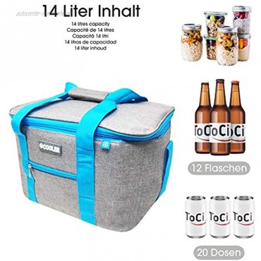 ToCi Kühltasche 36 Liter Isoliertasche Thermotasche für Picknick Camping Urlaub Wandern BBQ