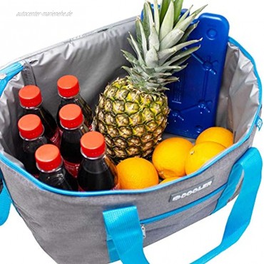 ToCi Kühltasche 36 Liter Isoliertasche Thermotasche für Picknick Camping Urlaub Wandern BBQ