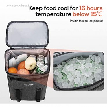TOURIT Isolierte Kühltasche Cooler Rucksack Großer Kapazität für Männer Frauen Picknicks Parks Tag Reisen und Familie Reisen