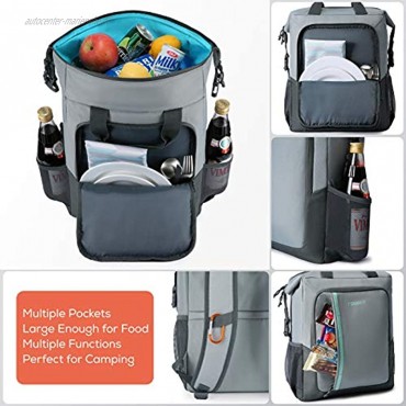 TOURIT Kühlrucksack Grosse Kapazität Kühltasche Isolierter Rucksack für Männer Frauen zum Picknick Wandern Camping Angeln oder Arbeit