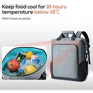TOURIT Kühlrucksack Grosse Kapazität Kühltasche Isolierter Rucksack für Männer Frauen zum Picknick Wandern Camping Angeln oder Arbeit