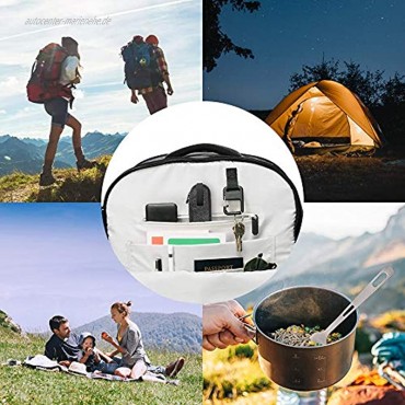 ecooe Titan Outdoor Reisebesteck 3 Stücke Messer Gabel Löffel Campingbesteck mit Filztasche Ultra-leicht Besteckset für Outdoor Leicht zu Tragen